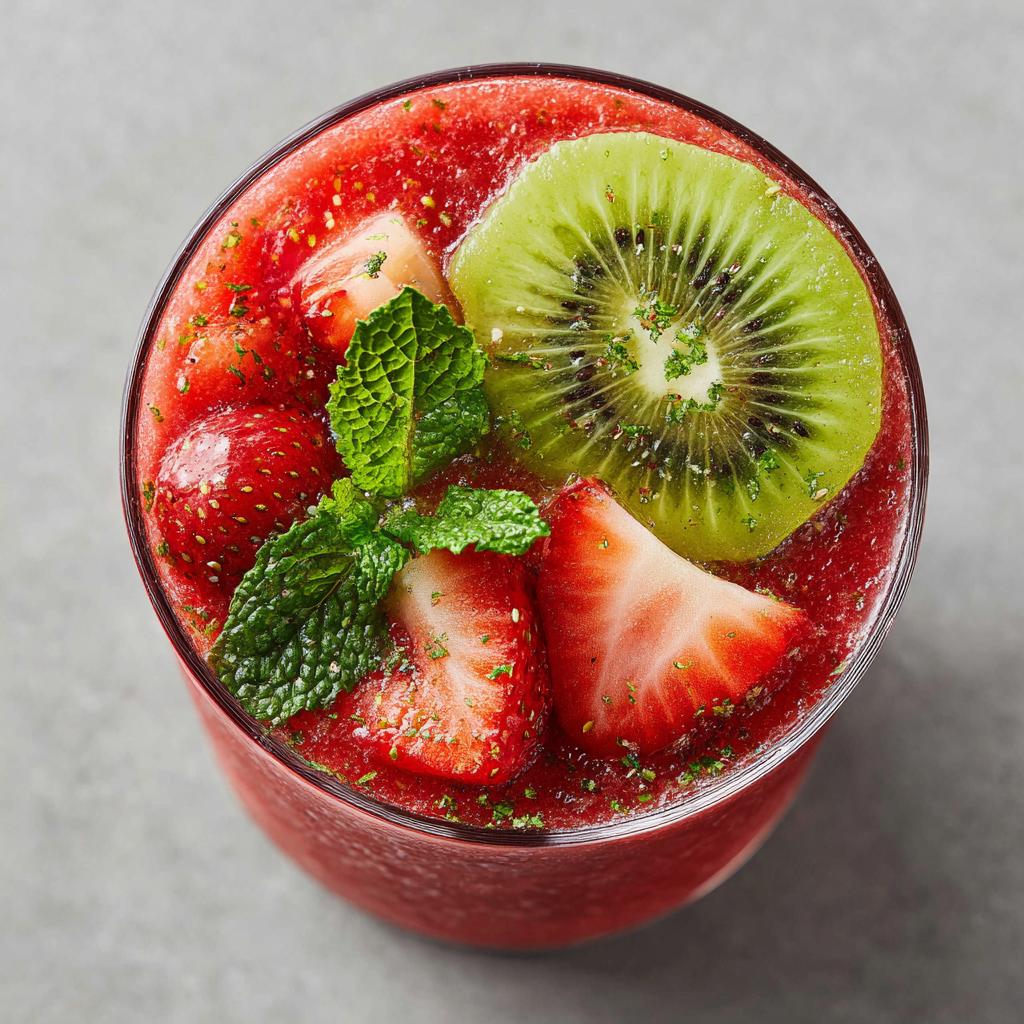 Aardbeien Kiwi Munt Smoothie - detail 1