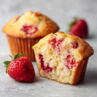 Aardbeien en Vanille Muffins