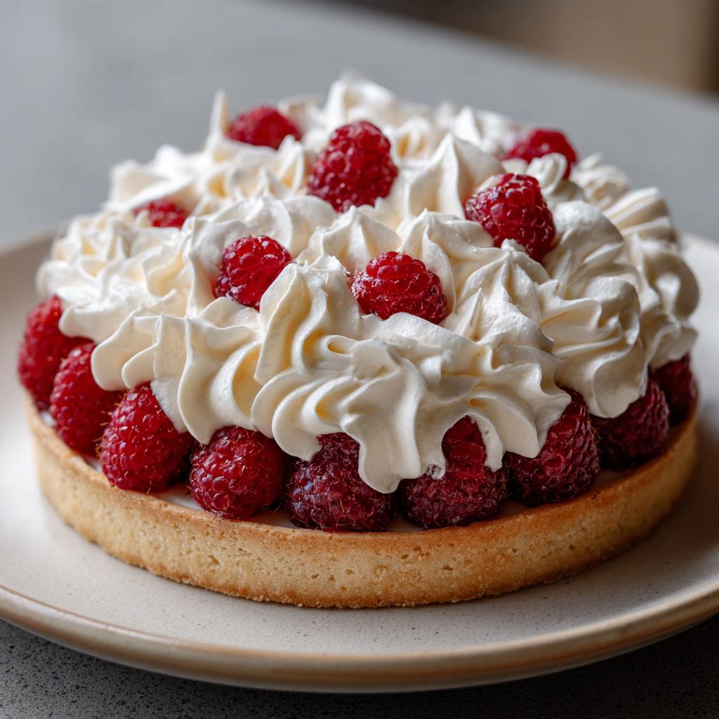 Amandel Frambozen Meringue Taart - detail 1