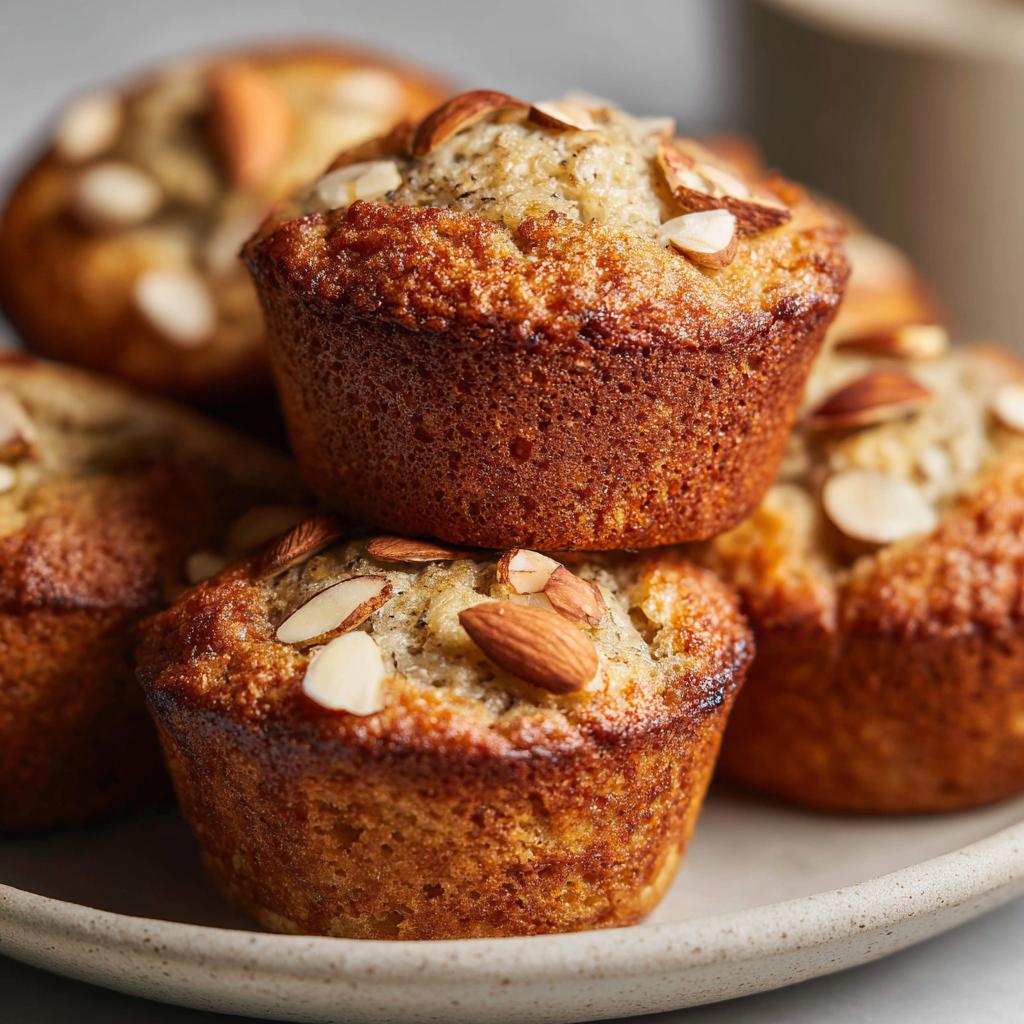 Amandel en Banaan Muffins