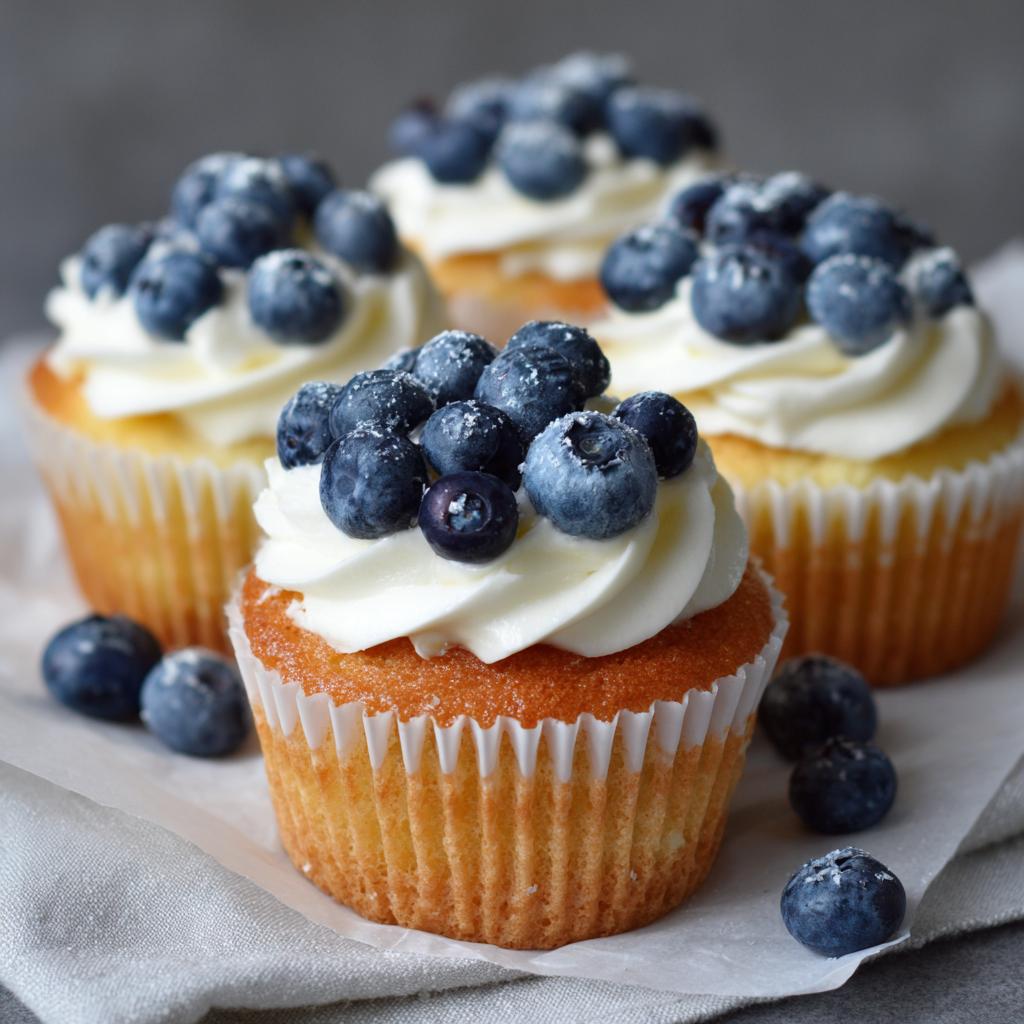 Blauwe Bessen Cupcakes met Ricotta Topping - detail 1