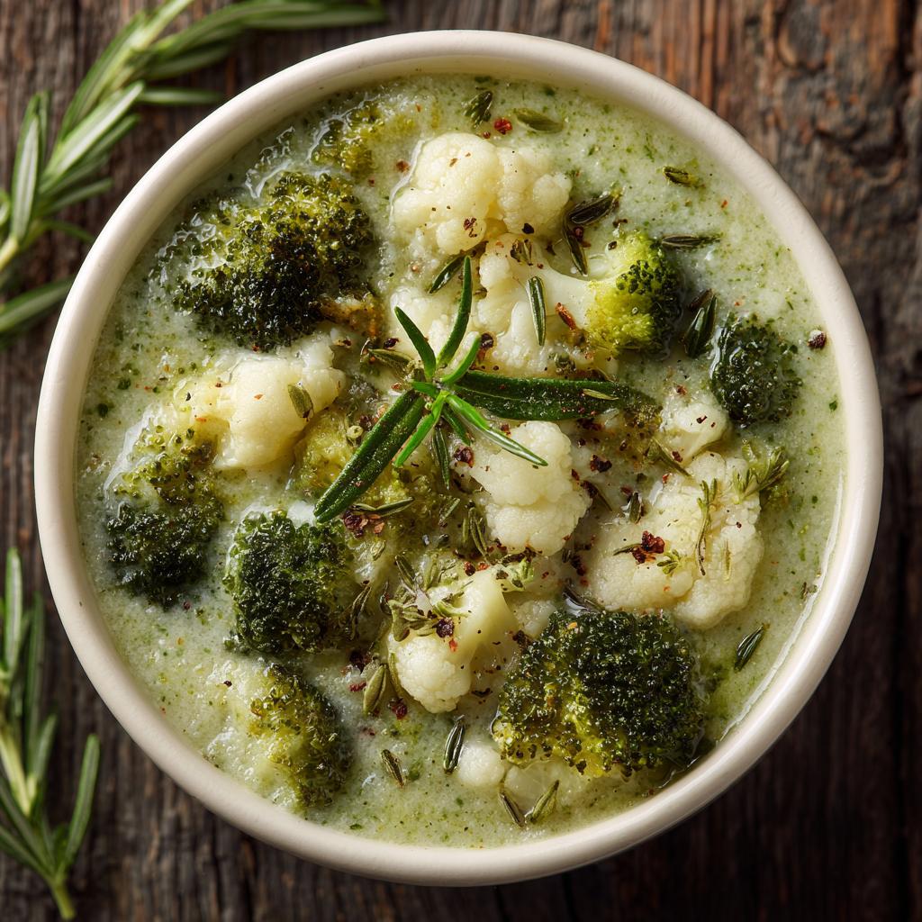 Broccoli-Cauliflower Soep met Rozemarijn - detail 1