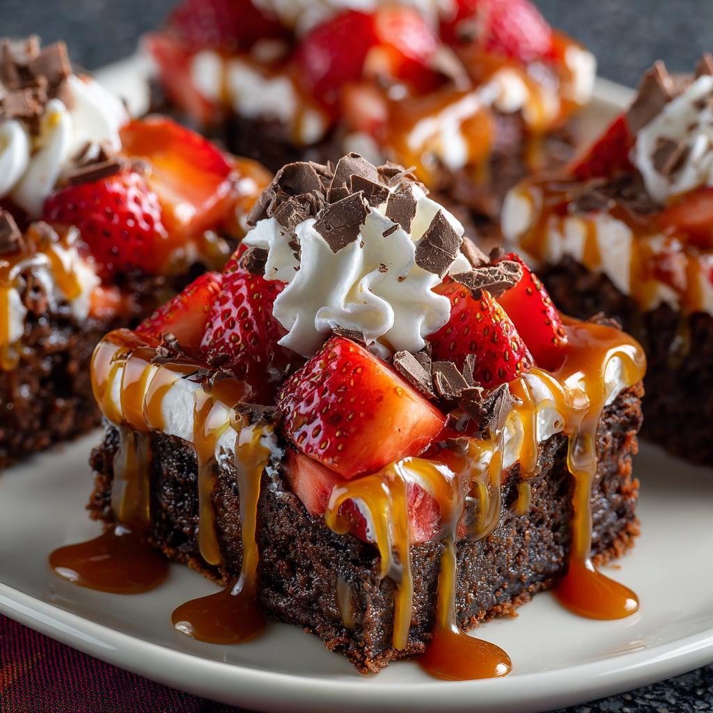 Brownies met Aardbeien en Karamel: een onweerstaanbare traktatie! - detail 1