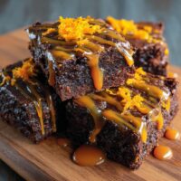 Brownies met Caramel en Sinaasappel