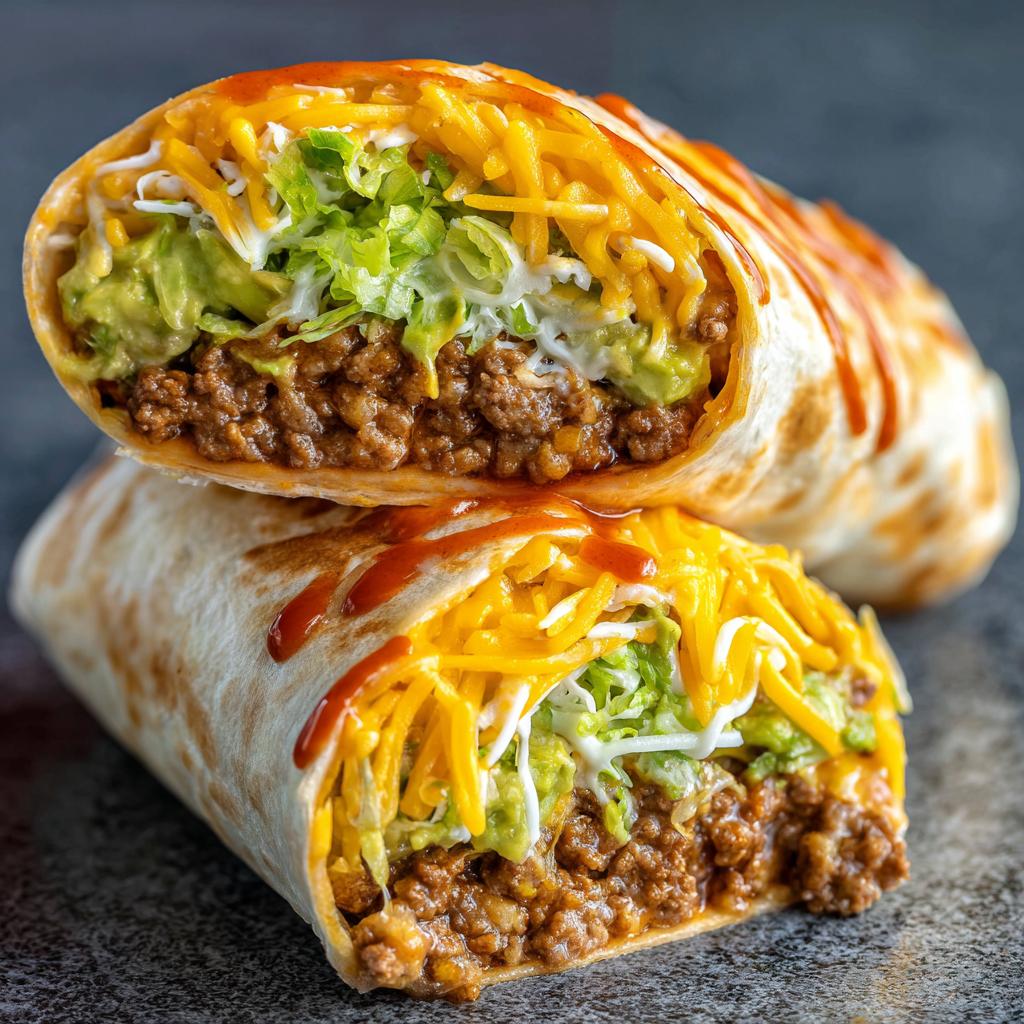Burrito met Gehakt, Avocado en Taco Saus: Probeer het nu!