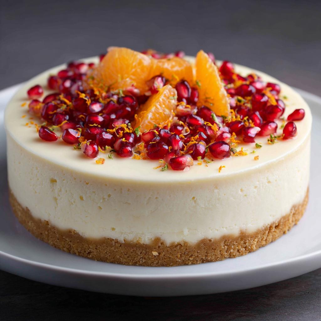 Cheesecake met Granaatappel en Sinaasappel