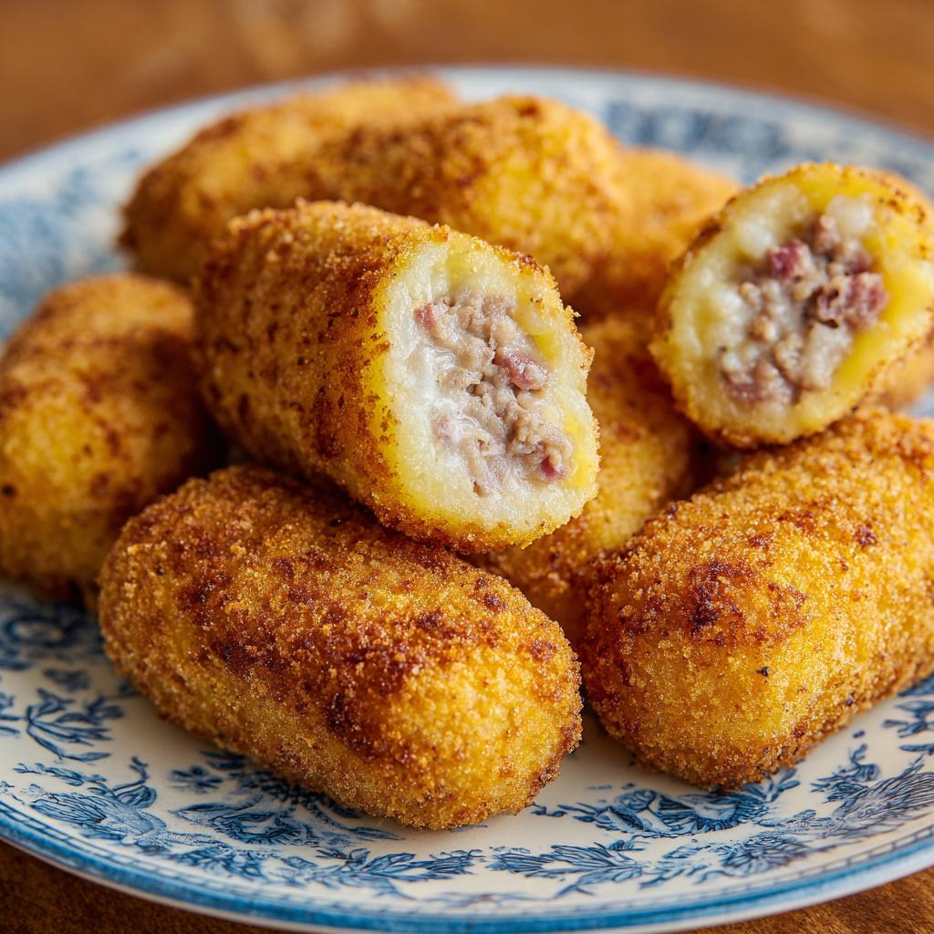 Croquettes met Aardappel en Gehakt