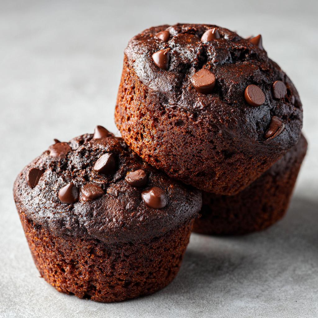 Dubbele Chocolade Zuurdesem Muffins