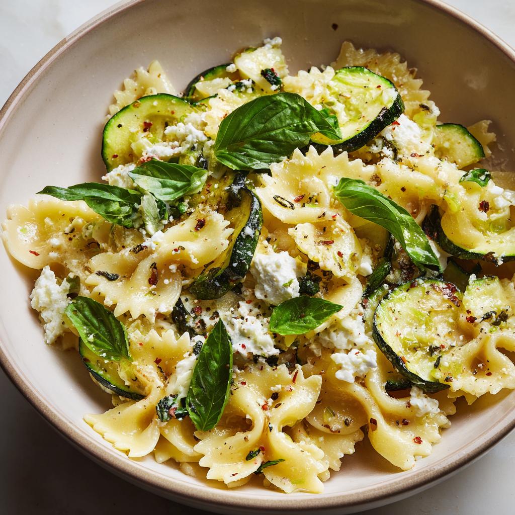 Farfalle met Ricotta, Courgette en Basilicum - detail 1