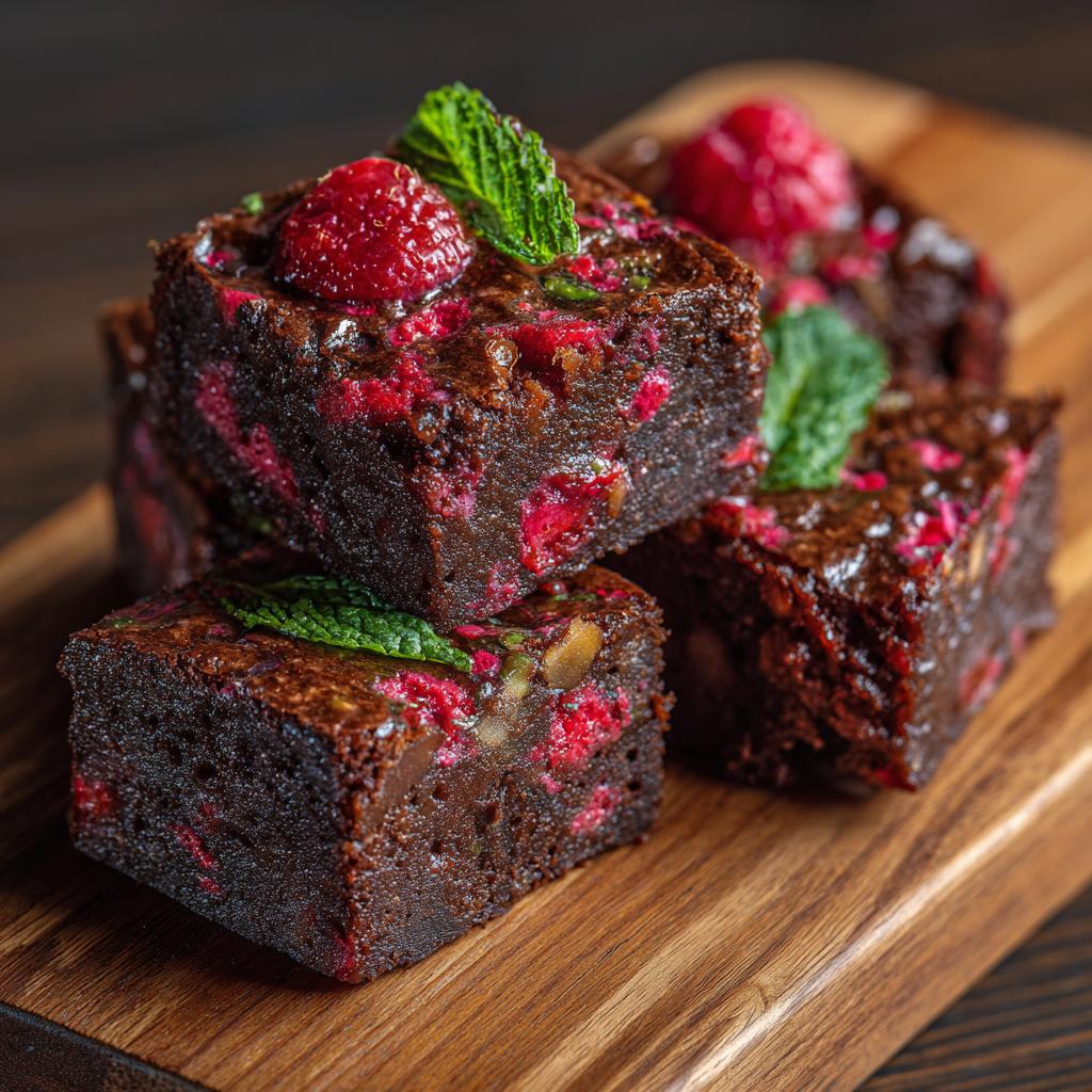 Frambozen-Munt Brownies - detail 1