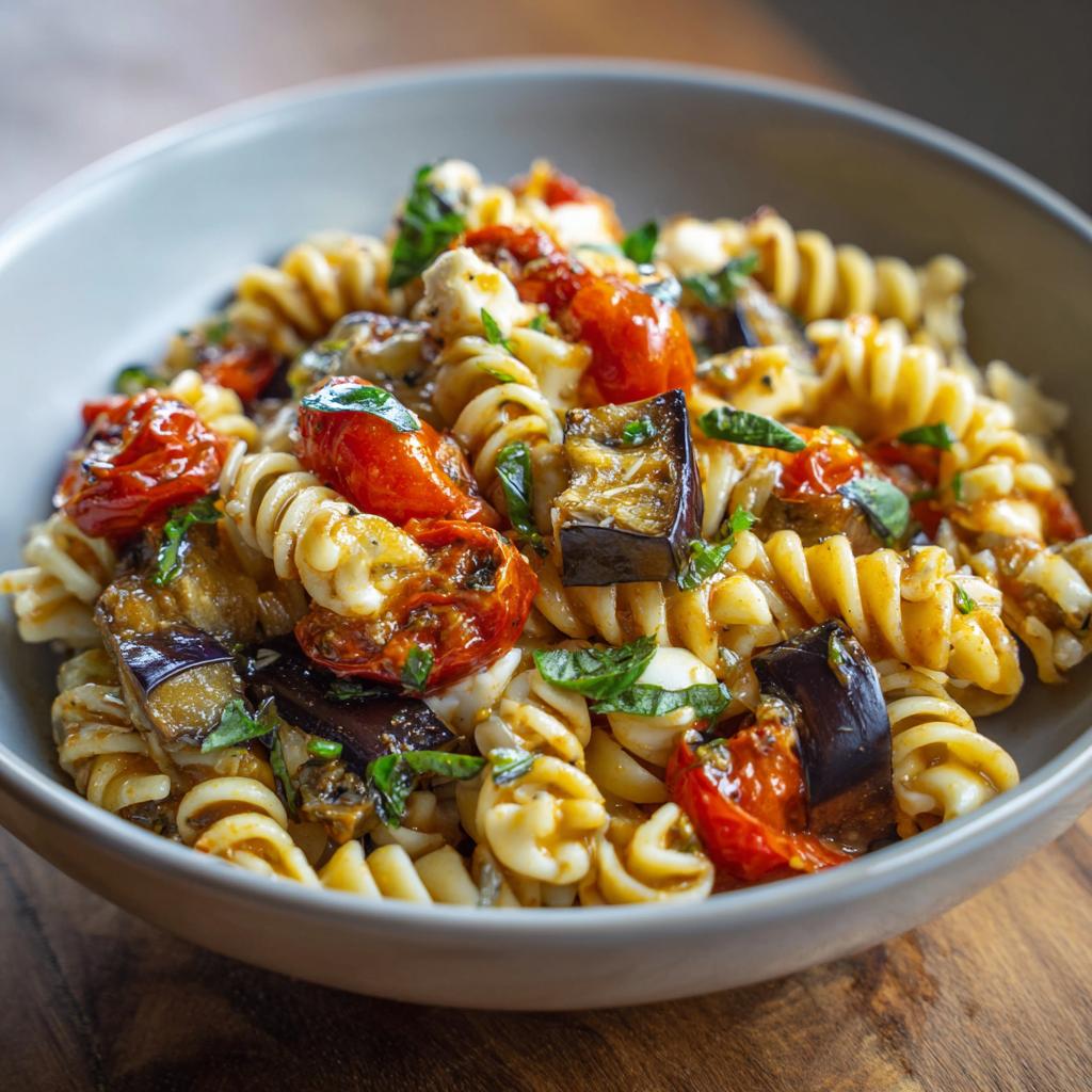 Fusilli met Aubergine, Tomaten en Mozzarella: Probeer dit!
