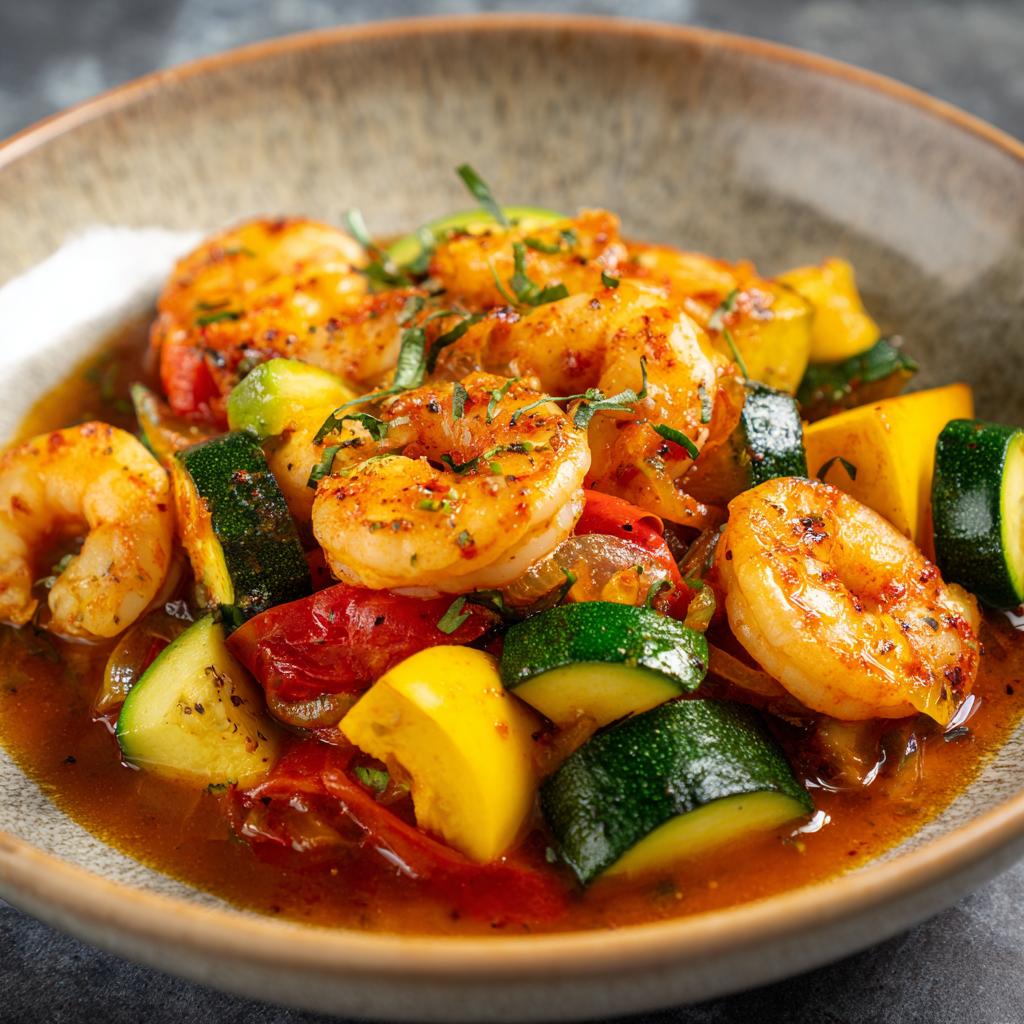 Garnalen in Paprikasaus met Courgette - detail 1
