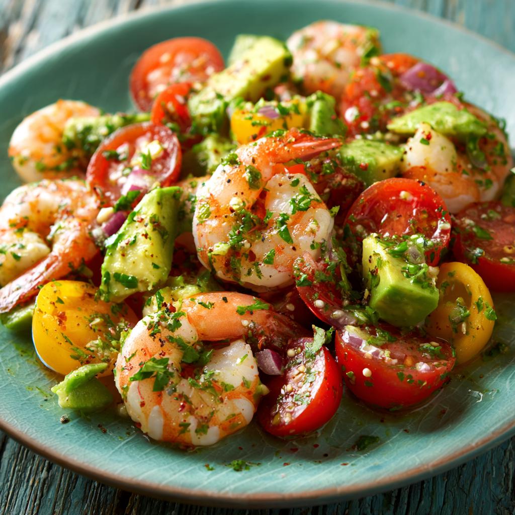 Garnalen met Avocadosalsa en Tomaten - detail 1