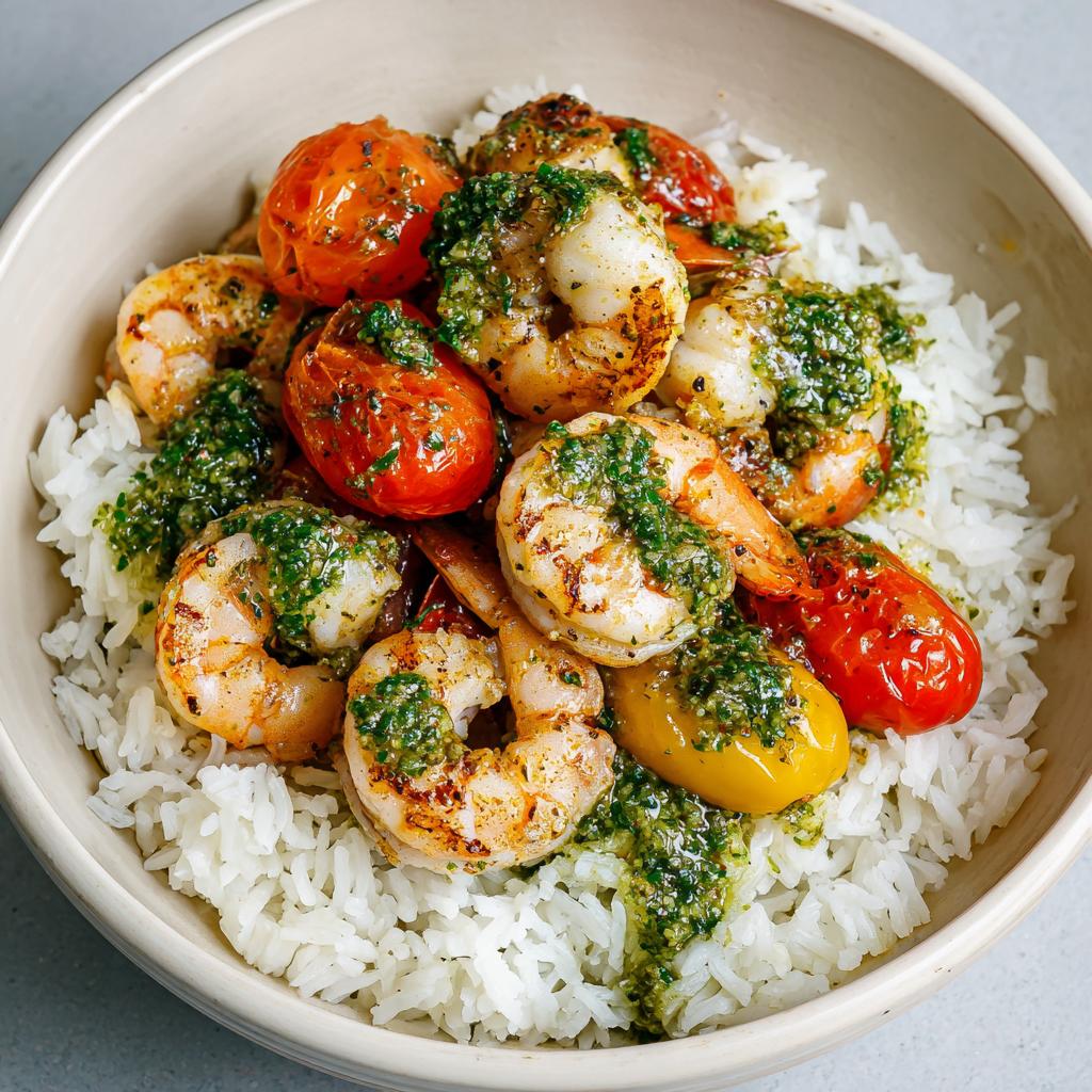 Garnalen met Basmati Rijst en Pesto - detail 1