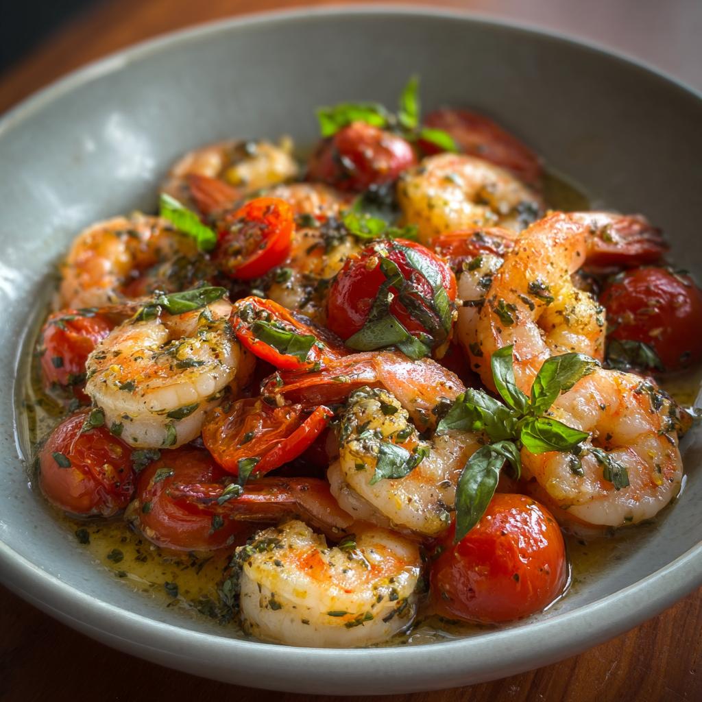 Garnalen met Geroosterde Tomaten en Basilicum: Probeer dit heerlijke recept! - detail 1