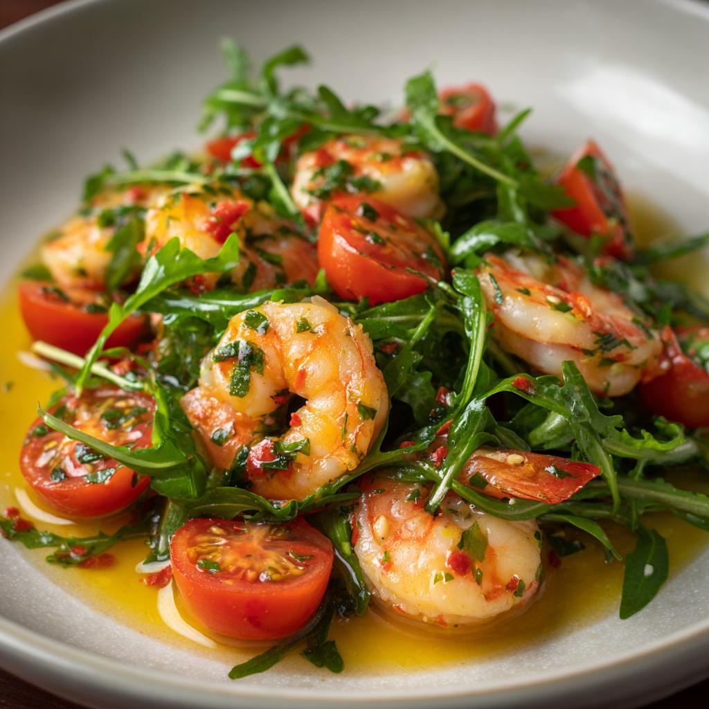 Garnalen met Rucola en Tomaten - detail 1