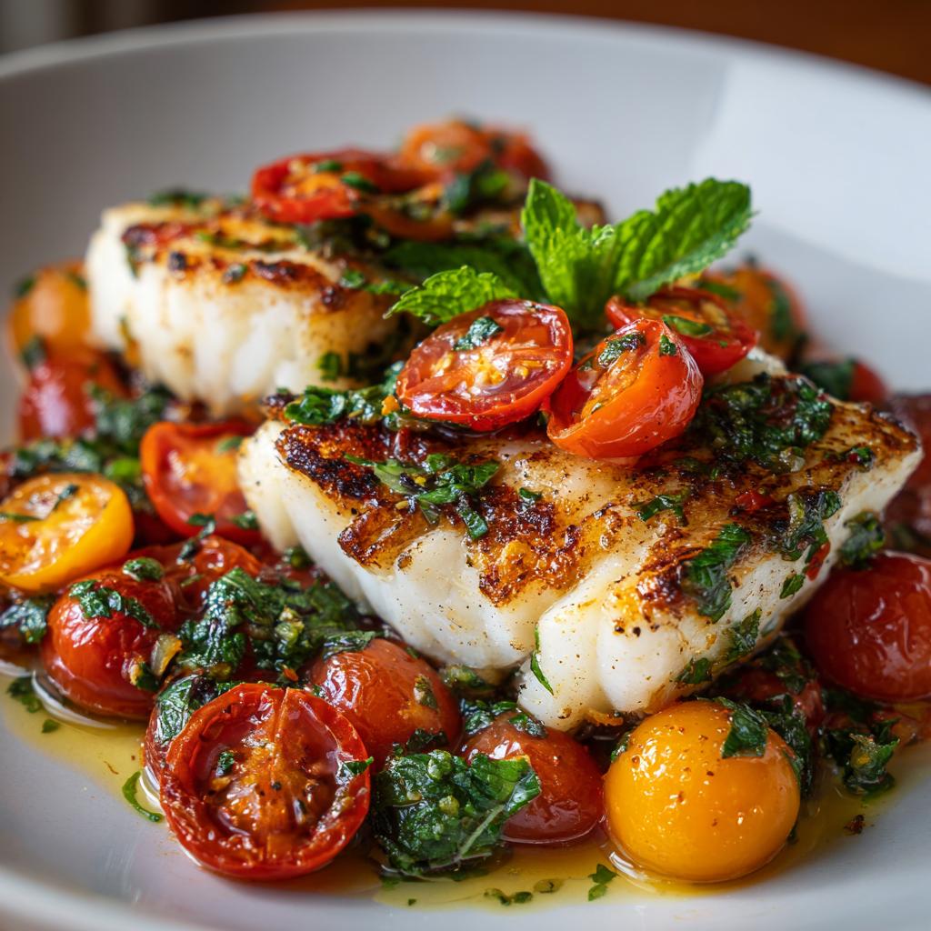 Gegrilde Kabeljauw met Munt en Tomaat - detail 1