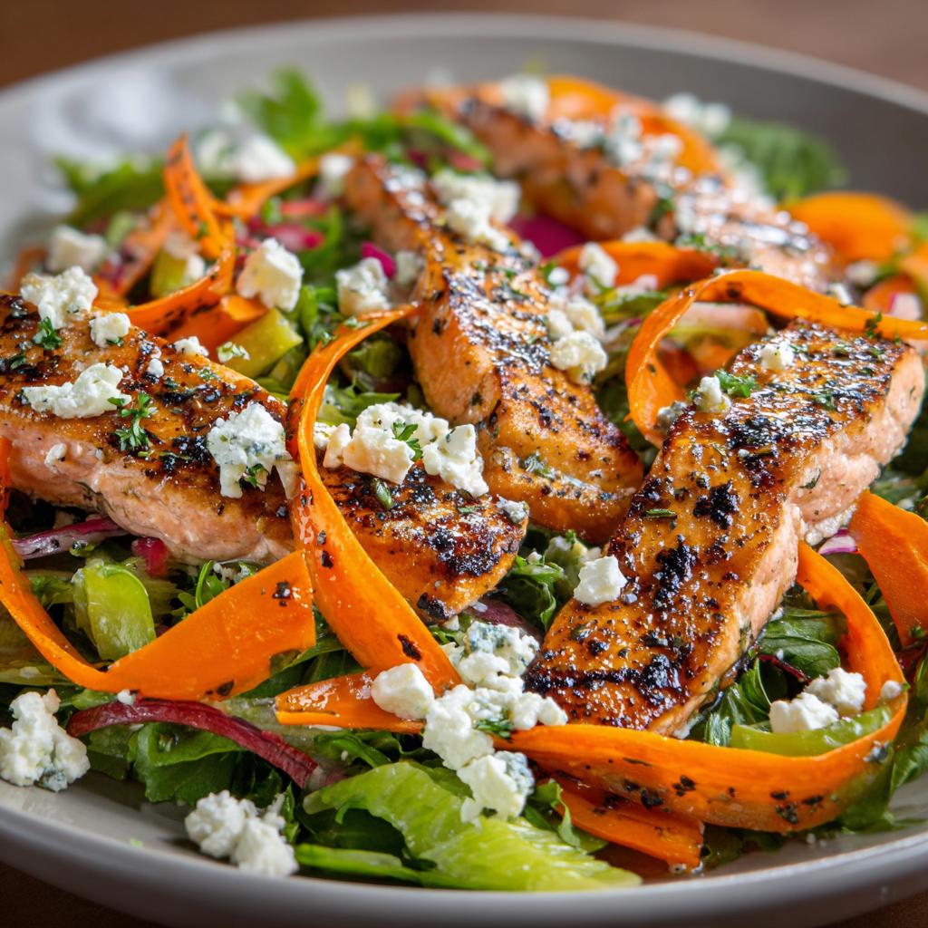 Gegrilde Zalm met Wortel en Feta Salade - detail 1