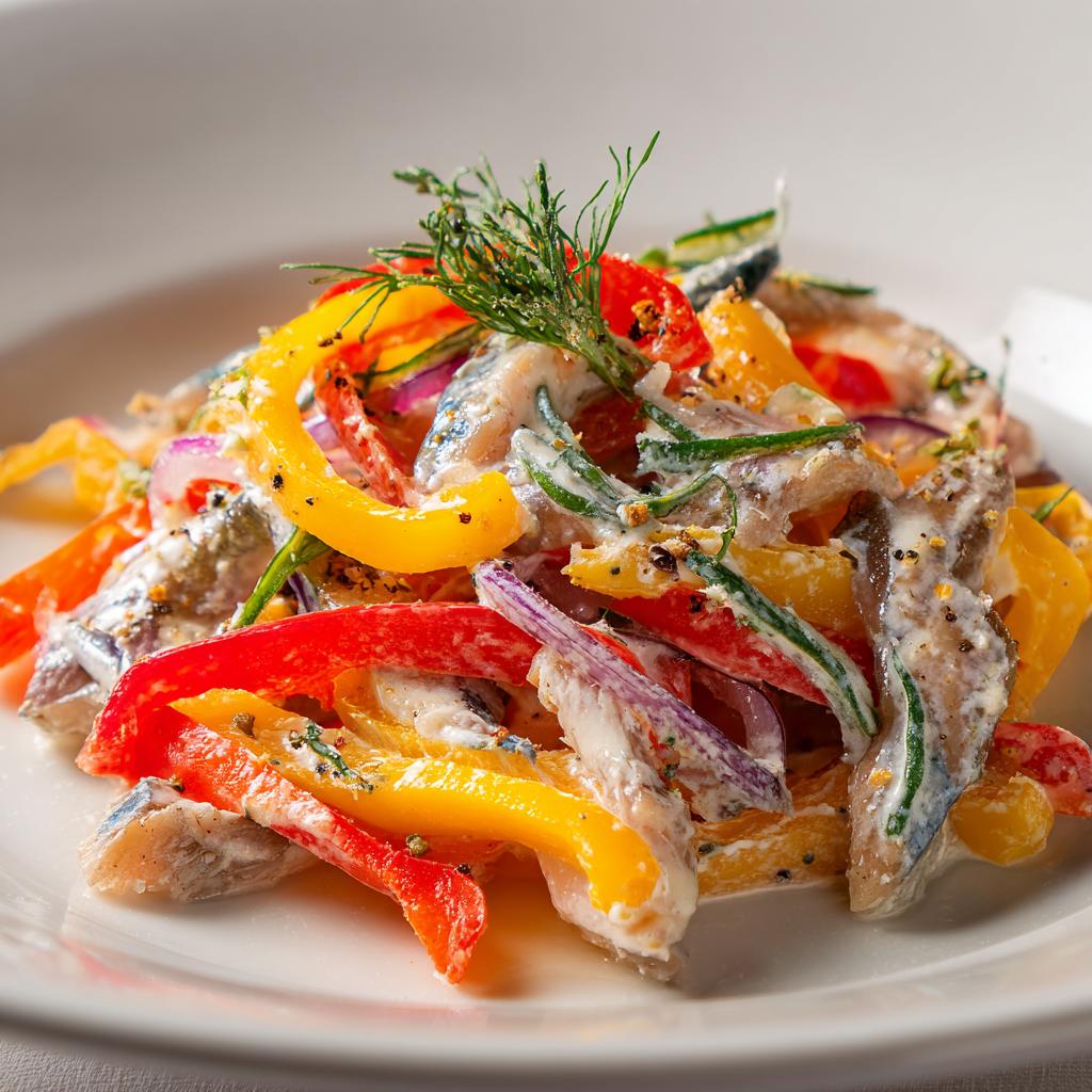 Haring met Paprika, Uien en Mayonaise
