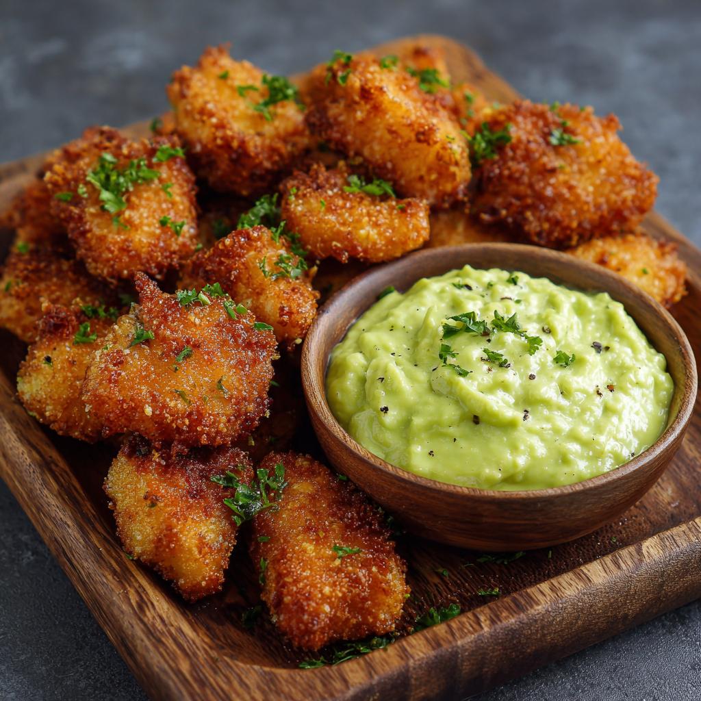Kibbeling met Romige Avocado-Mayonaise Dip