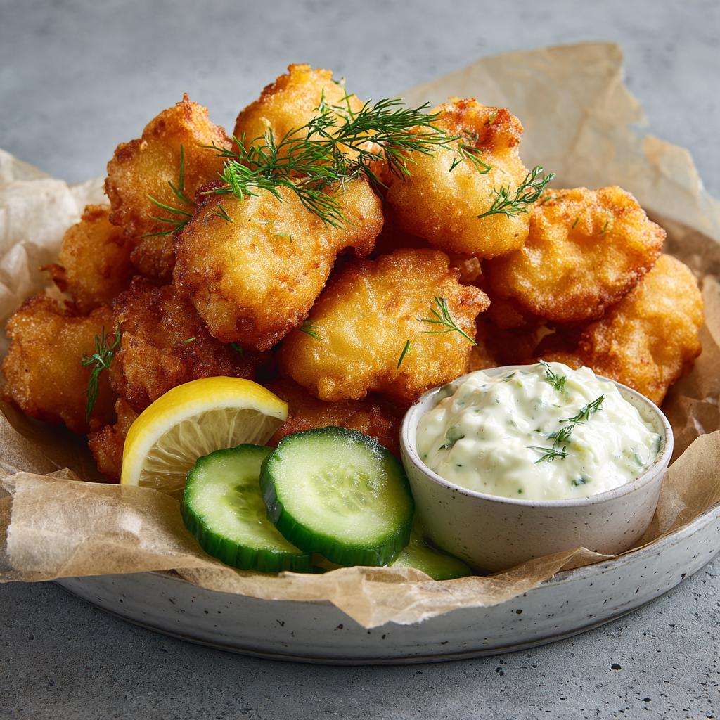 Kibbeling met een verfrissende komkommer-mayo dip - detail 1