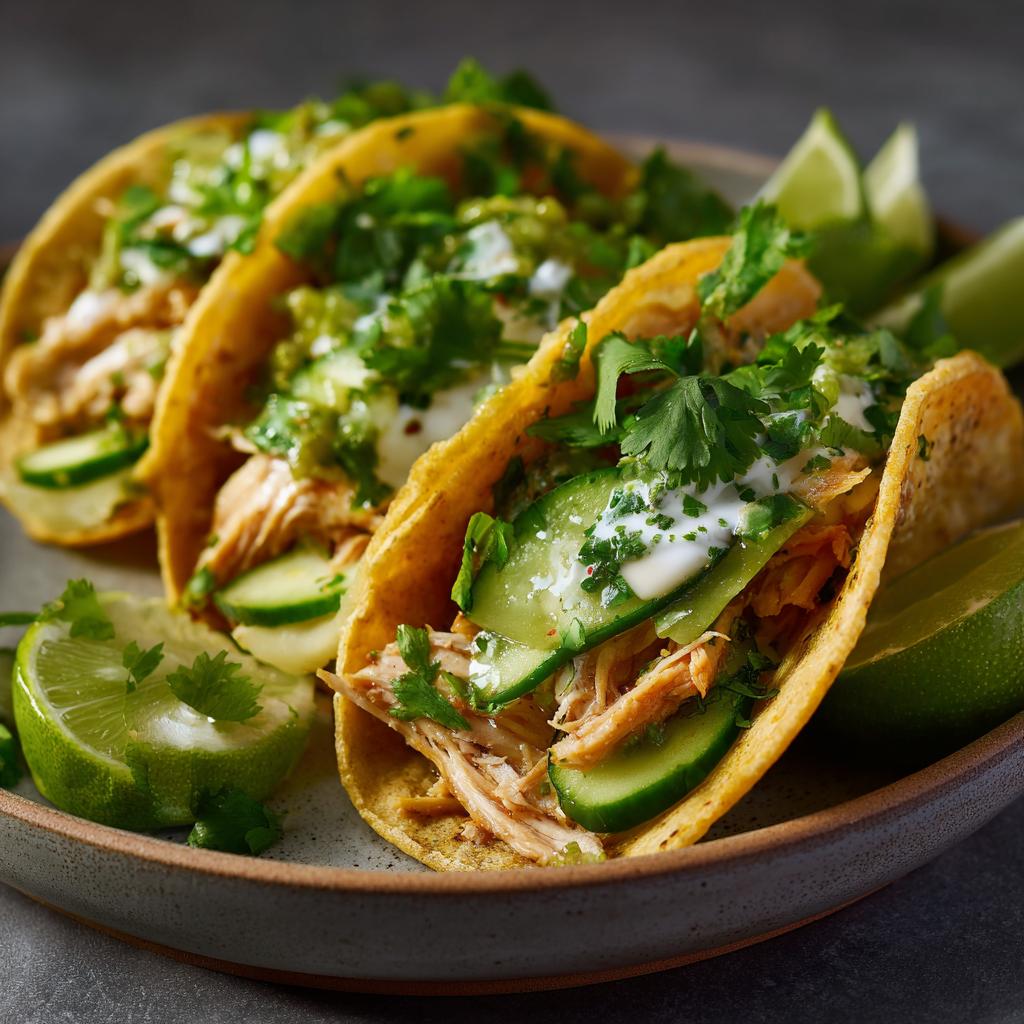 Kip Taco's met Komkommer en Koriander - detail 1