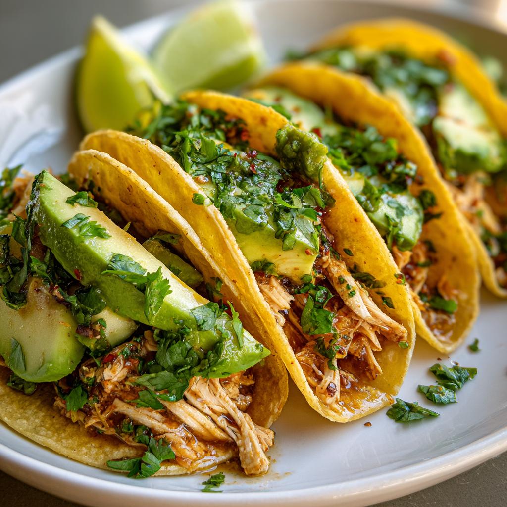 Kip Taco's met Komkommer en Koriander