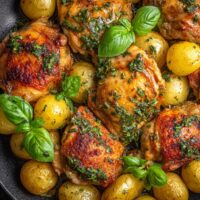 Kip met Geroosterde Aardappelen en Basilicum