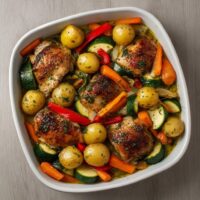 Kip met Groenten en Geroosterde Aardappelen