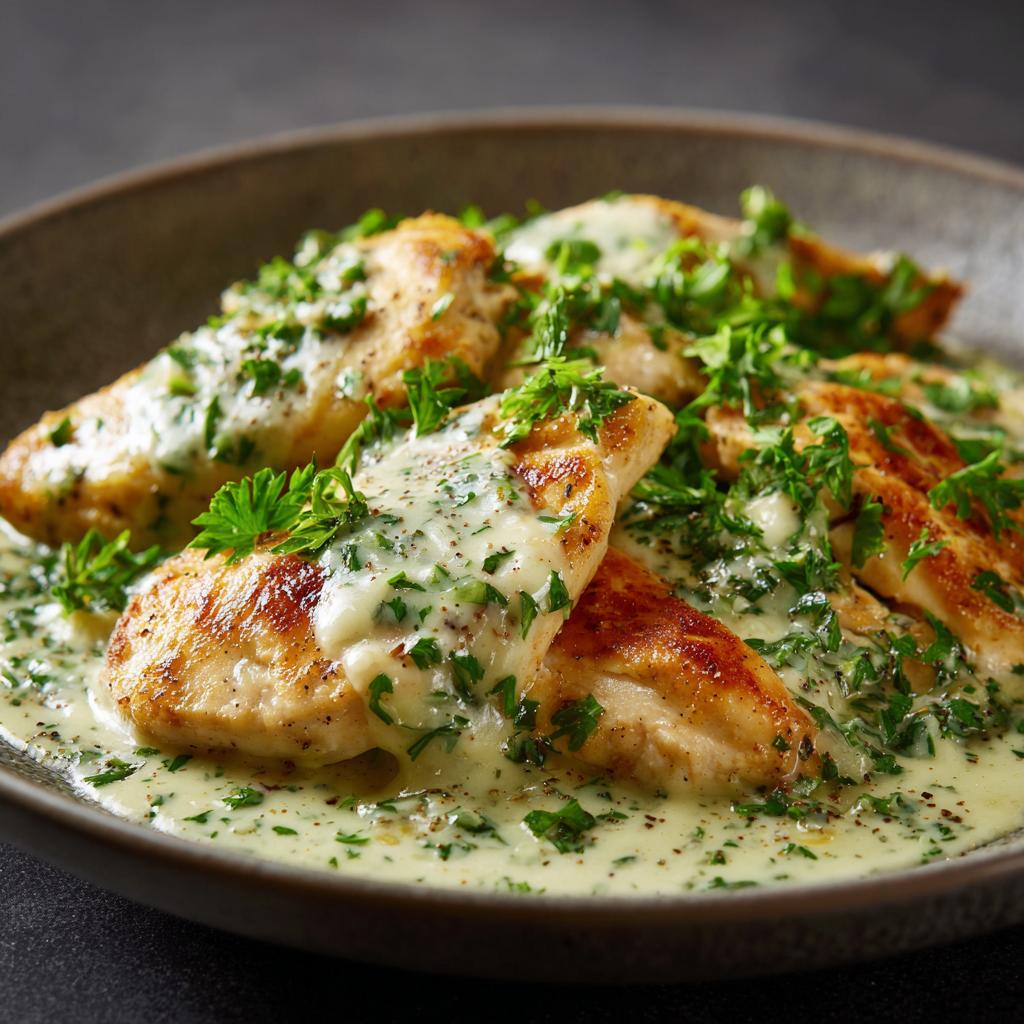 Kip met Knoflook en Peperroomsaus - detail 1