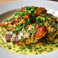 Kip met Knoflook en Peperroomsaus