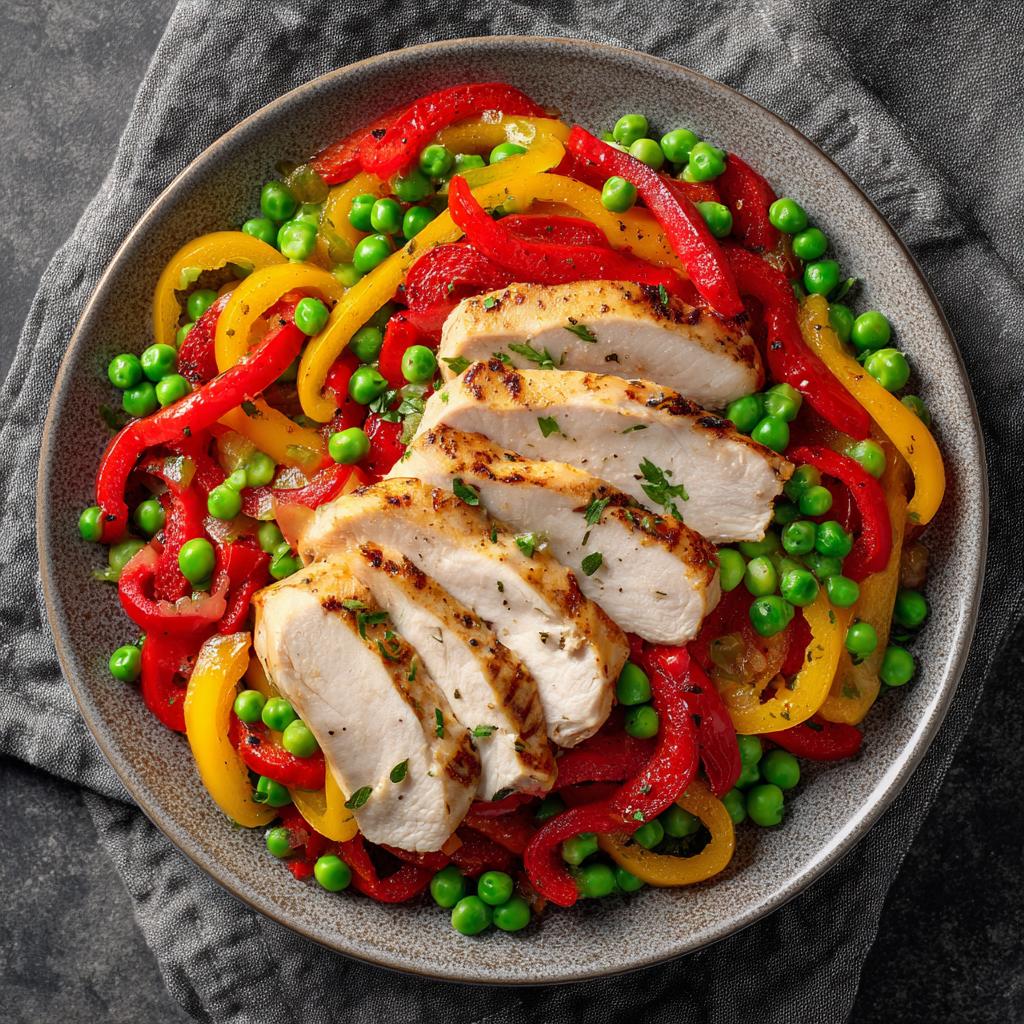 Kipfilet met Paprika en Doperwtjes - detail 1