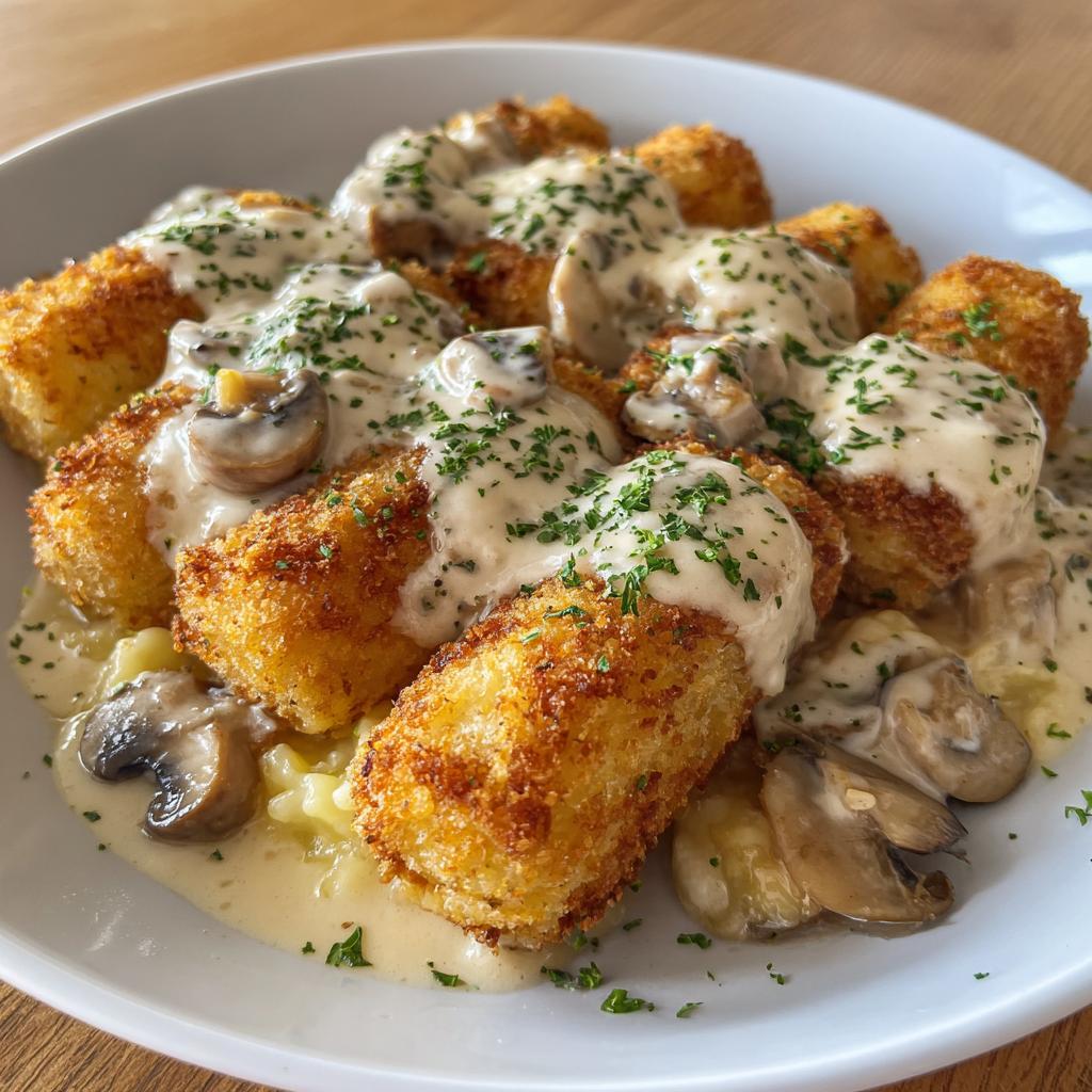 Kroketten met Romige Champignonsaus