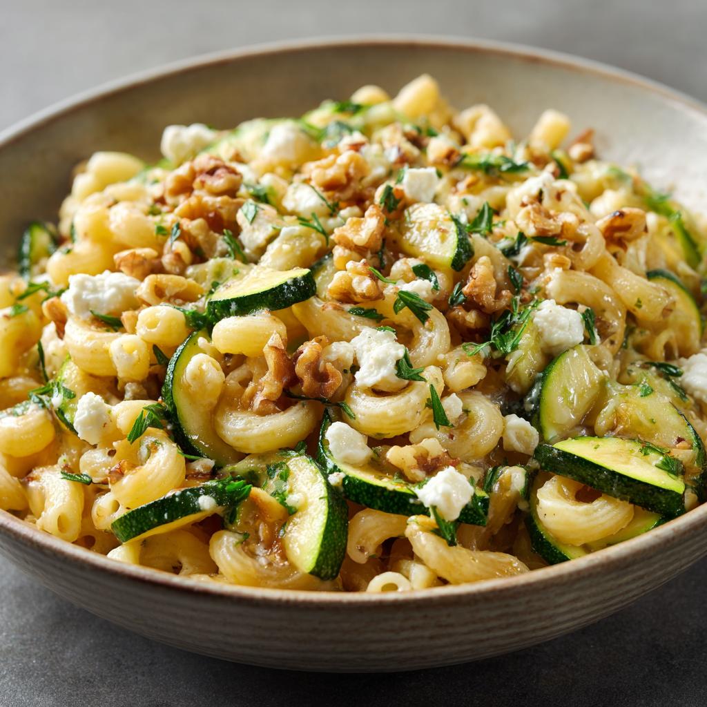 Macaroni met Courgette, Geitenkaas en Walnoten - detail 1