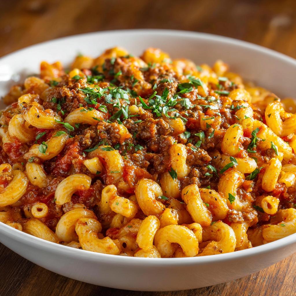 Macaroni met Tomaat en Gehakt Saus