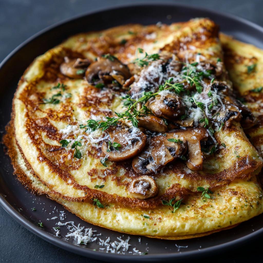 Pannenkoeken met Paddenstoelen, Kaas en Peper zijn onweerstaanbaar!
