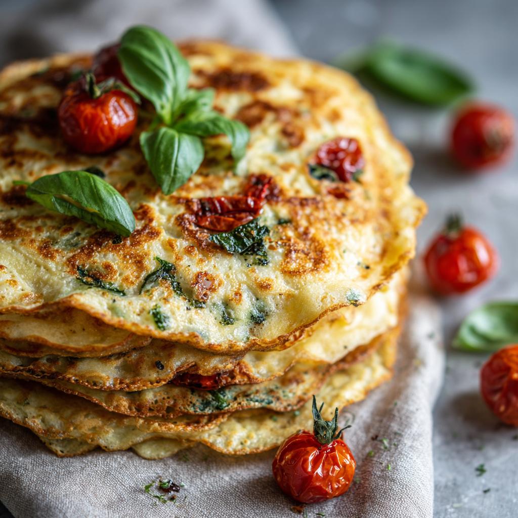 Pannenkoeken met Zongedroogde Tomaten en Basilicum zijn onweerstaanbaar! - detail 1