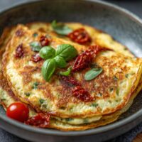 Pannenkoeken met Zongedroogde Tomaten en Basilicum zijn onweerstaanbaar!