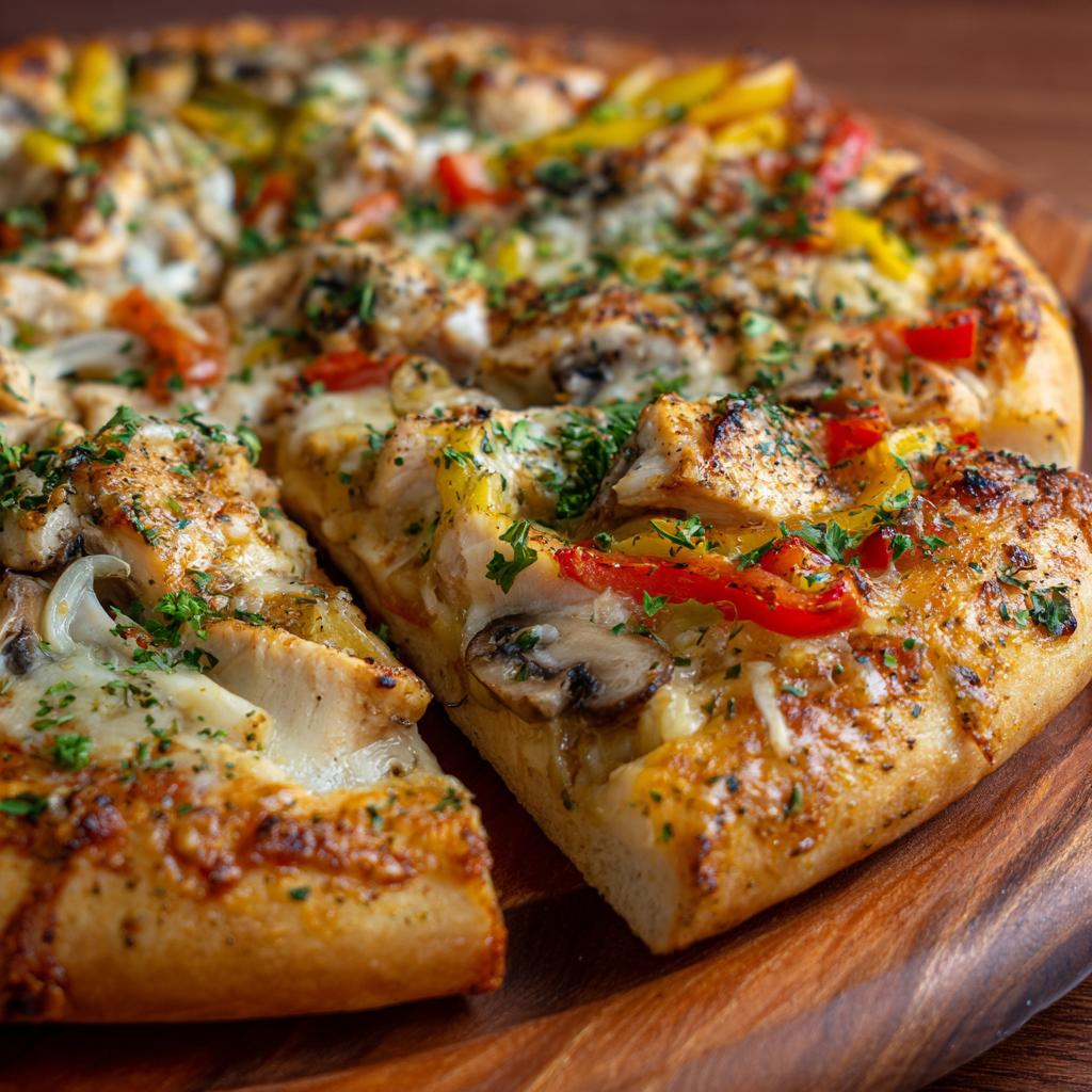 Pizza met Kip en Groenten - detail 1