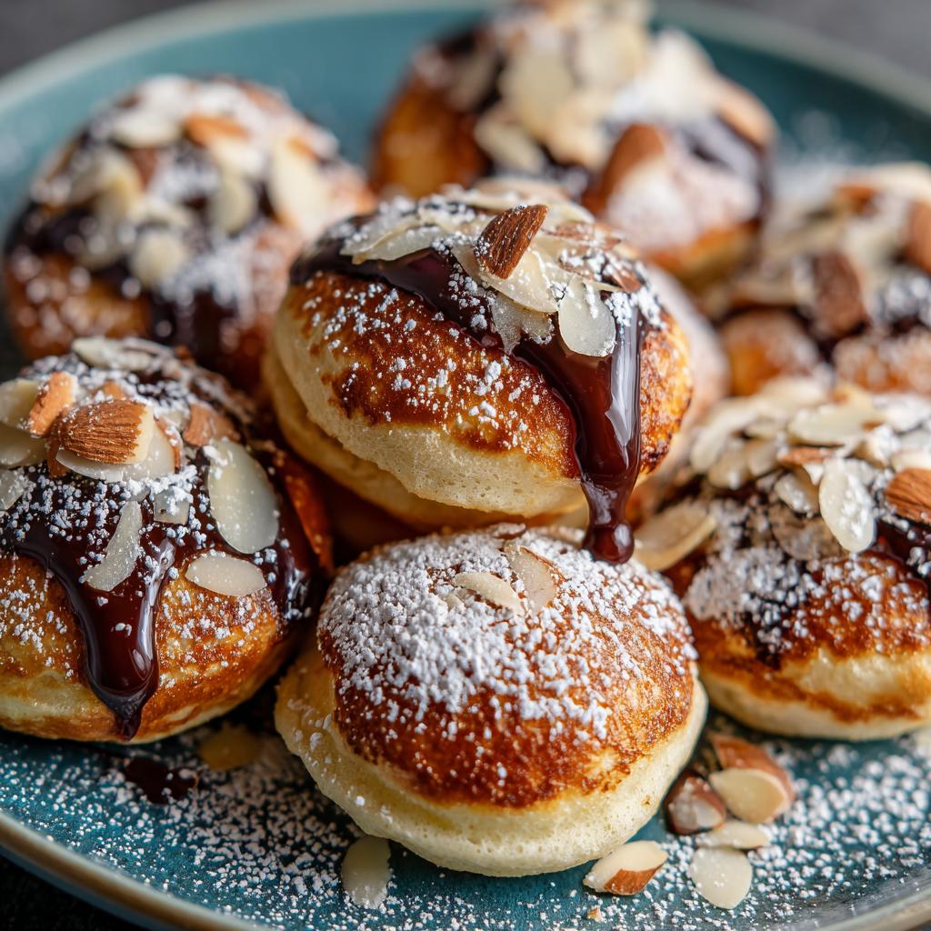 Poffertjes met Chocolade en Geschaafde Amandelen zijn onweerstaanbaar! - detail 1