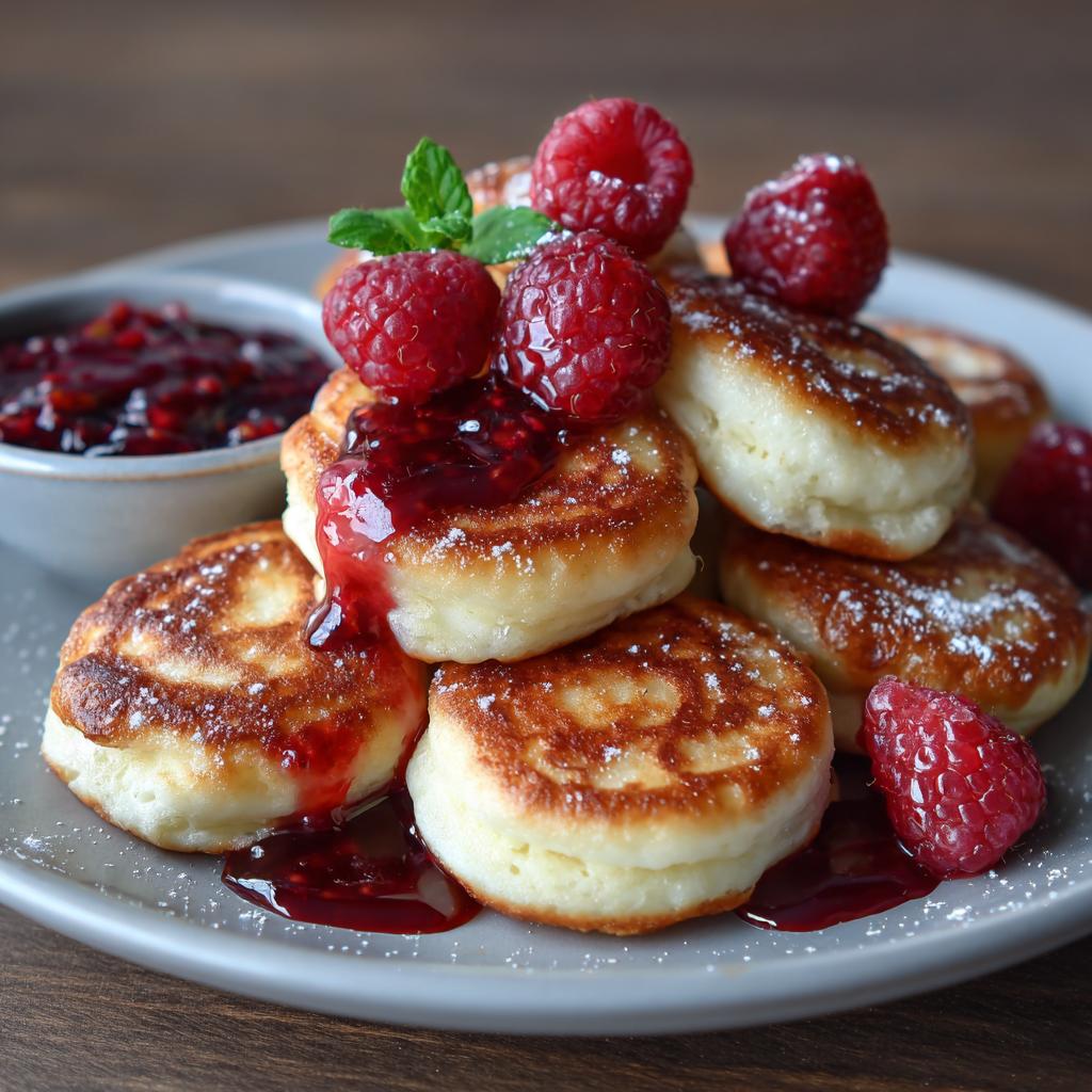 Poffertjes met Frambozensiroop - detail 1