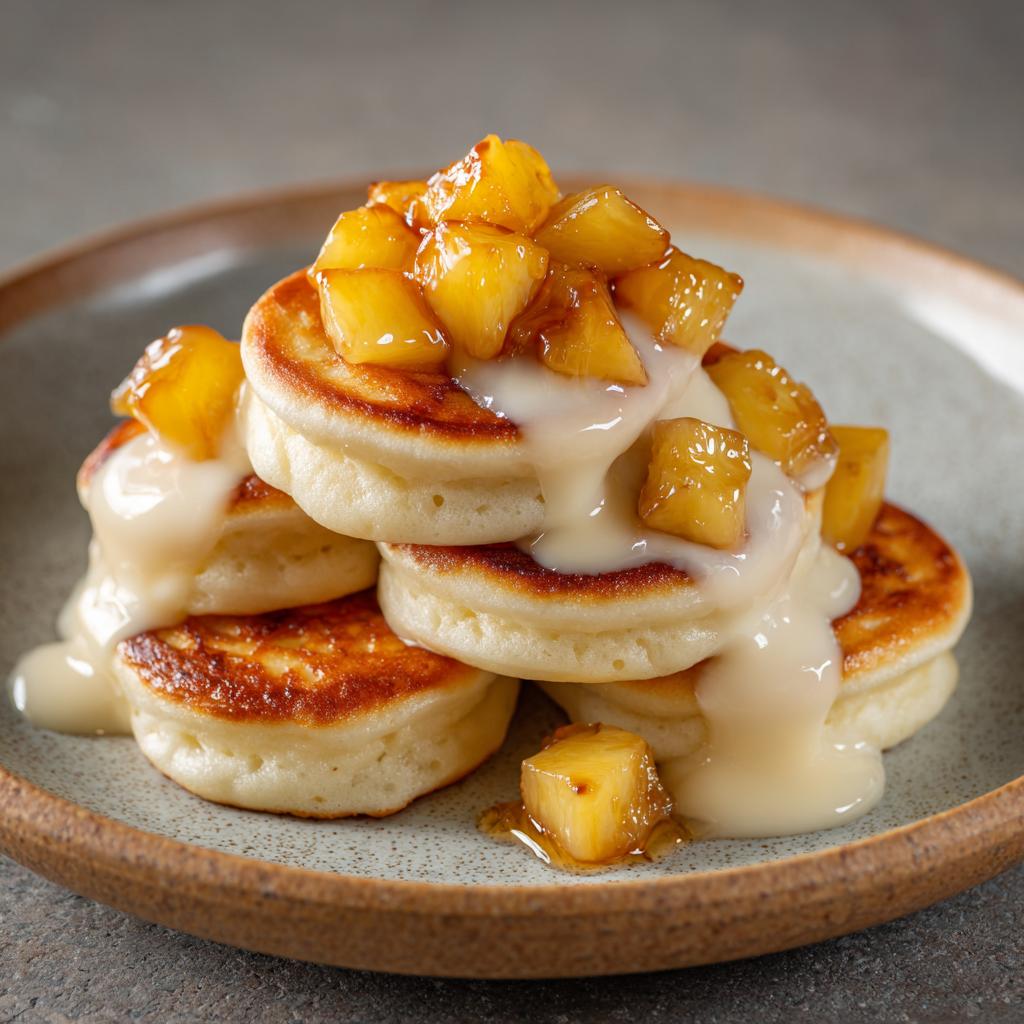 Poffertjes met Gekarameliseerde Ananas en Vanillesaus - detail 1