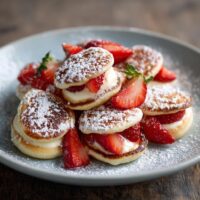 Poffertjes met Roomkaas en Aardbeien