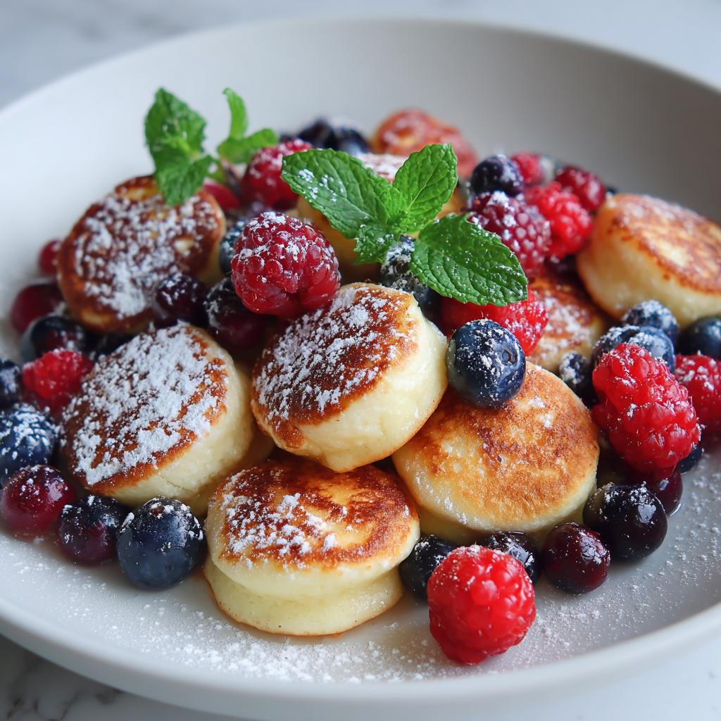 Poffertjes met Verse Bessen en een Muntblad zijn onweerstaanbaar! - detail 1