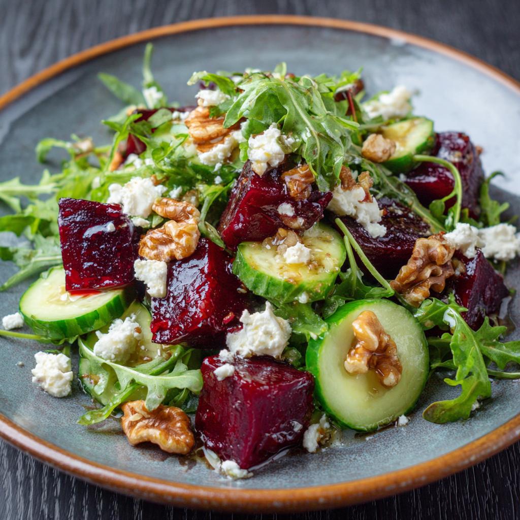 Rode Biet en Komkommer met Walnoten Salade - detail 1