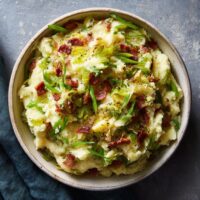 Stamppot met Prei, Spek en Knoflook