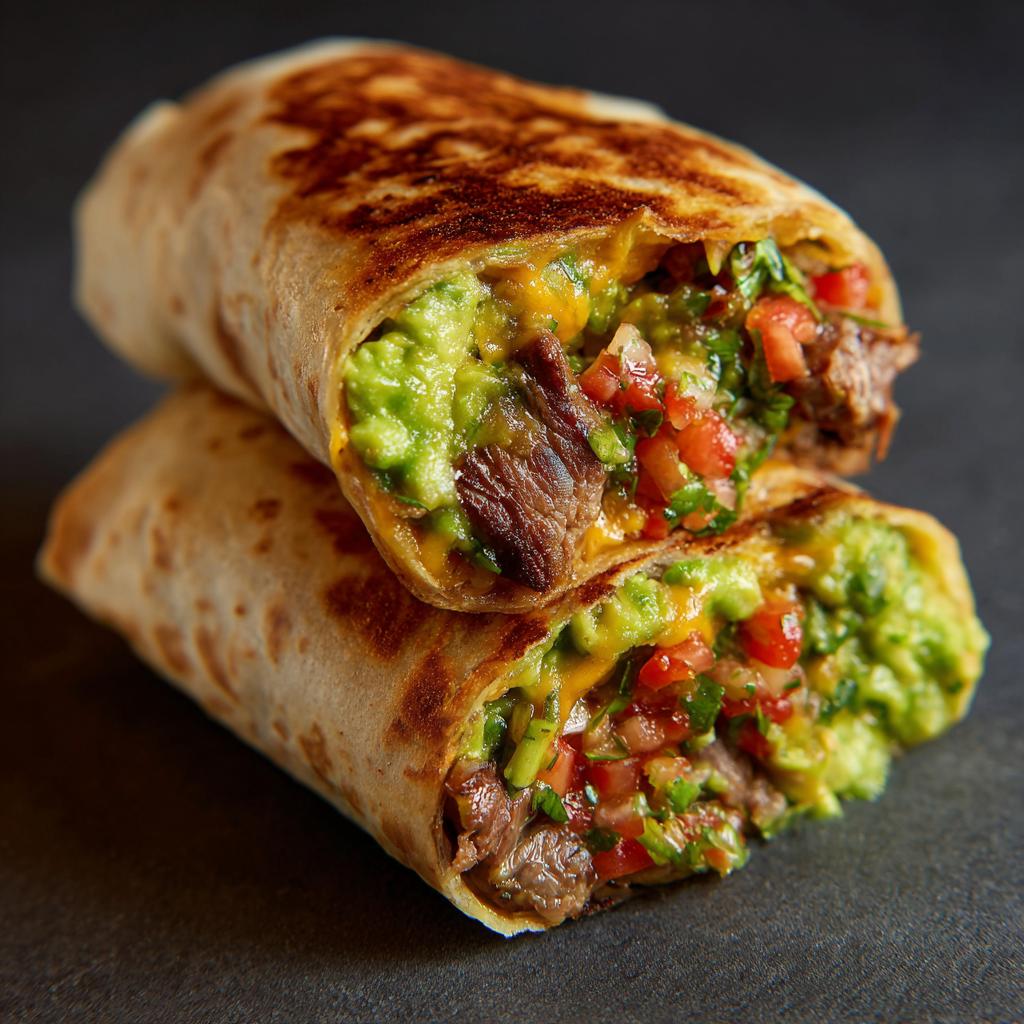 Steak Burrito met Guacamole en Salsa - detail 1