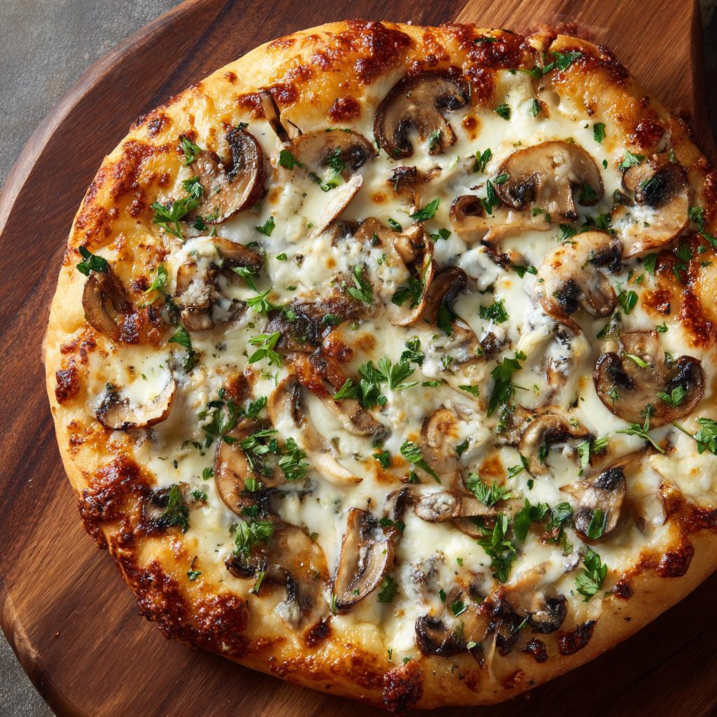 Truffelolie, Kaas en Champignon Pizza