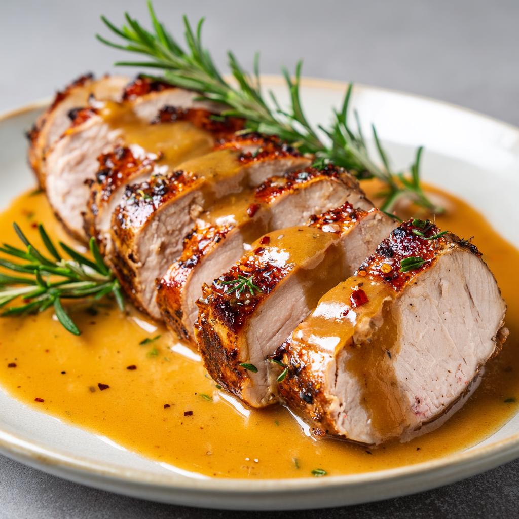 Varkenshaas met Rozemarijn-Saus