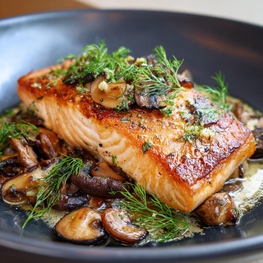 Zalm met Champignons en Dille